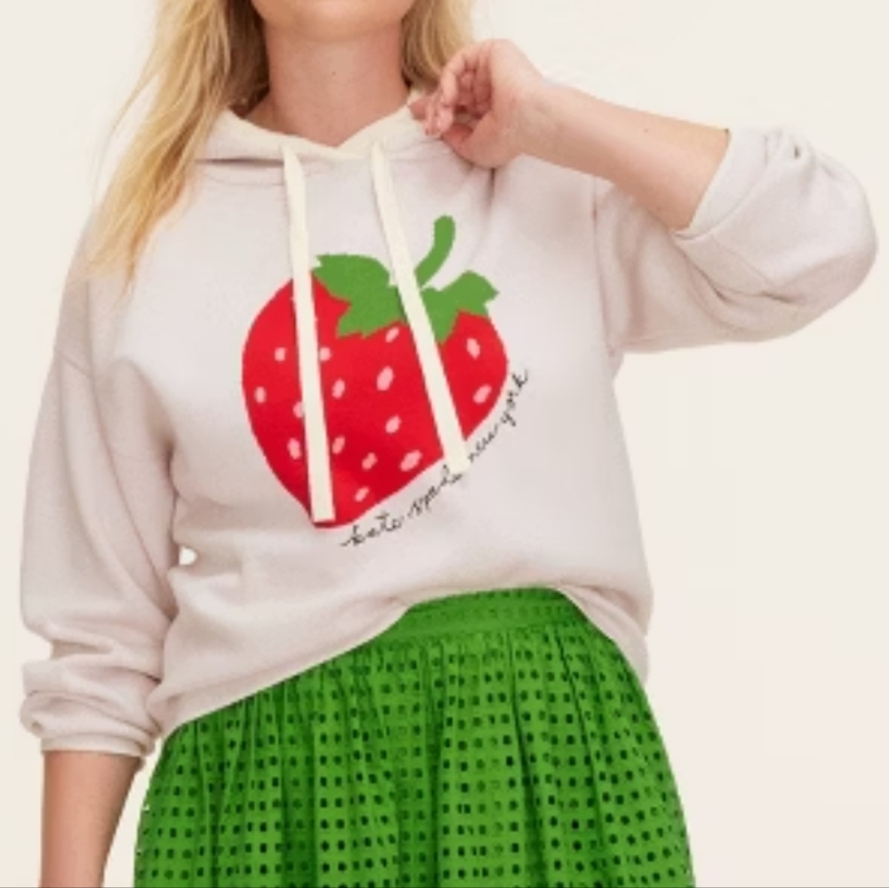 Kate Spade New York x Target Strawberry Hooded Knit Sweater Pullover Size M